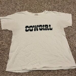 Brandy Melville White Cowgirl Crop Top